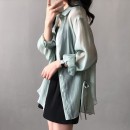 唯美綁帶天絲襯衫