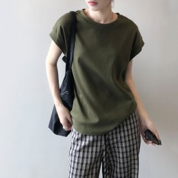 舒棉圓領素色上衣