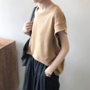 舒棉圓領素色上衣