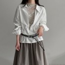 設計感大V翻領上衣