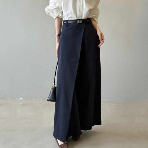 設計感天絲棉西裝寬褲