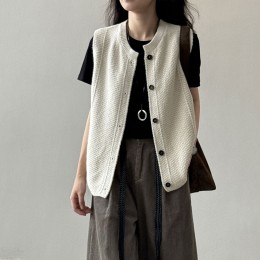 質感針織排扣背心