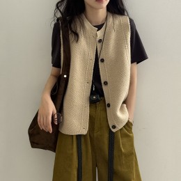 質感針織排扣背心