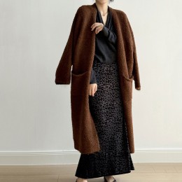 軟羊毛針織長版外套 軟羊毛針織長版外套