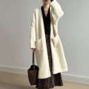 軟羊毛針織長版外套