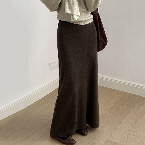 唯美顯瘦針織長裙