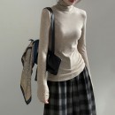 天絲羊毛高領上衣