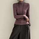 天絲羊毛高領上衣