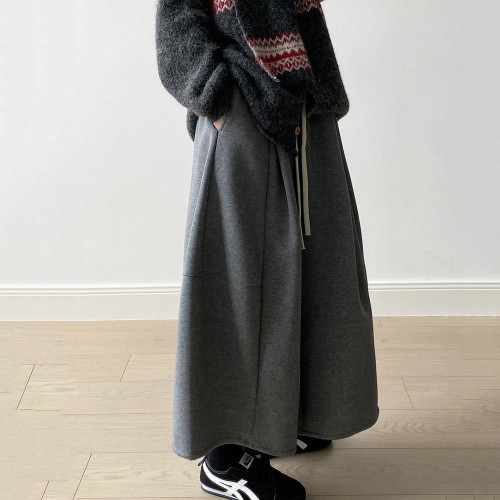 質感鬆緊氣球款寬褲