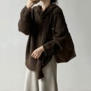 溫暖寬鬆針織上衣+披肩