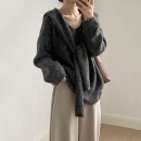 溫暖寬鬆針織上衣+披肩