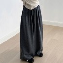 垂墜感壓褶鬆緊寬褲
