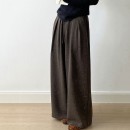 垂墜感壓褶鬆緊寬褲