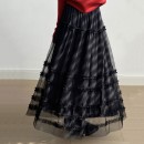 唯美網紗加絨長裙