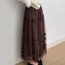 唯美網紗加絨長裙